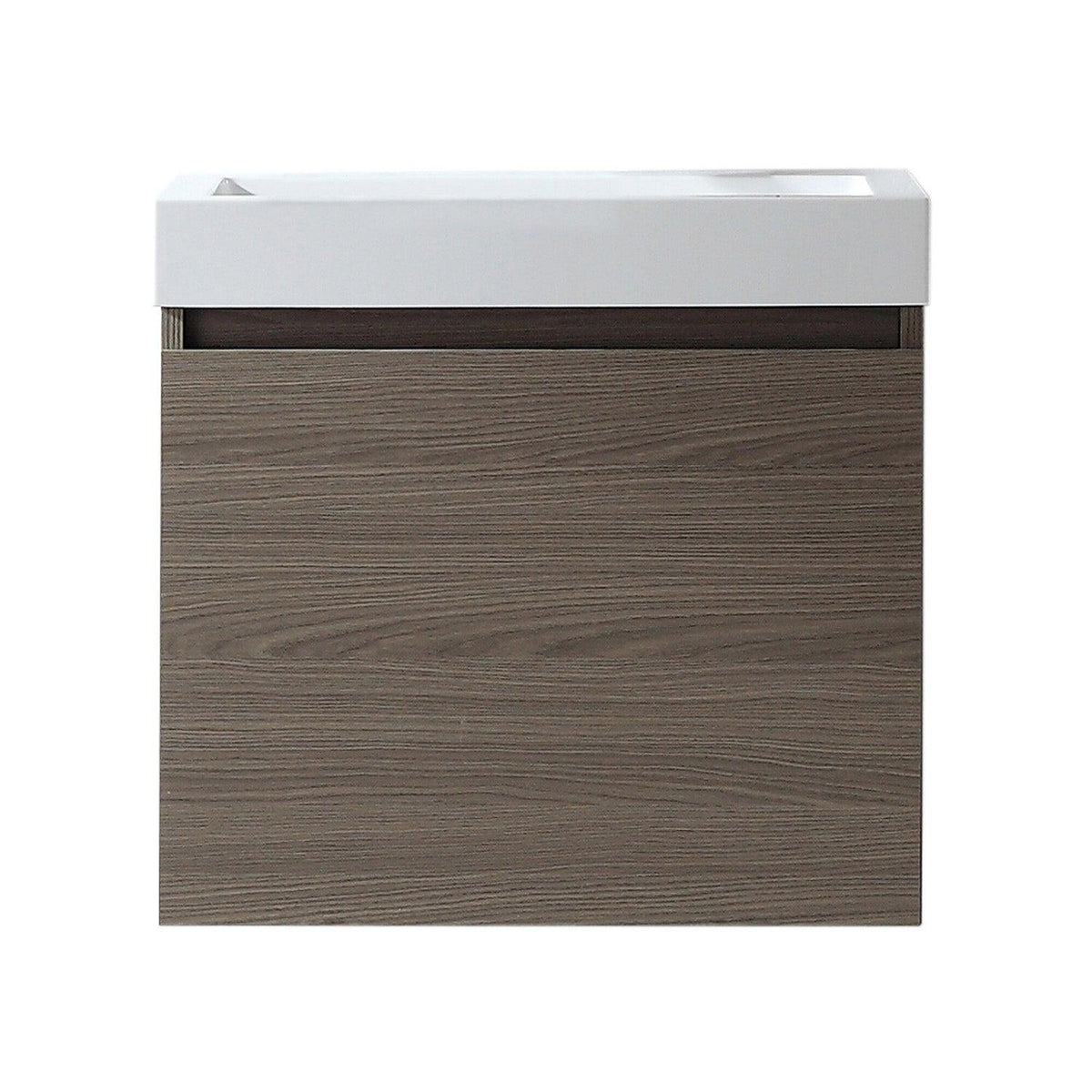 JS-50324-GO Zuri 24" Single Bath Vanity Set with White Polymarble Top & Rectangular Centered Basin