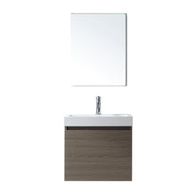 Load image into Gallery viewer, JS-50324-GO Zuri 24&quot; Single Bath Vanity Set with White Polymarble Top &amp; Rectangular Centered Basin, Mirror