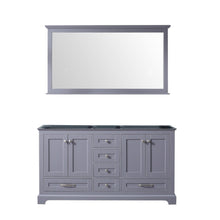 Load image into Gallery viewer, Dukes 60&quot; White, Dark Grey, Navy Blue or Espresso Double Vanity, Available with White Carrara Marble Top, White Square Sink, 58&quot; LED Mirror and Faucet - The Bath Vanities