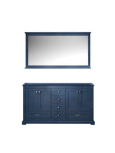 Load image into Gallery viewer, Dukes 60&quot; White, Dark Grey, Navy Blue or Espresso Double Vanity, Available with White Carrara Marble Top, White Square Sink, 58&quot; LED Mirror and Faucet - The Bath Vanities