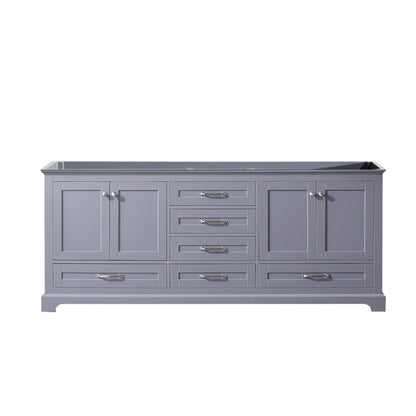 Dukes 80" White, Dark Grey, Navy Blue or Espresso Double Vanity, Available with White Carrara Marble Top, White Square Sink, 30" LED Mirror and Faucet - The Bath Vanities