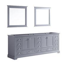 Load image into Gallery viewer, Dukes 84&quot; White, Dark Grey, Navy Blue or Espresso Double Vanity, Available with White Carrara Marble Top, White Square Sink, 34&quot; LED Mirror and Faucet - The Bath Vanities