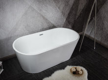 Load image into Gallery viewer, Melina Free Standing Acrylic Bathtub w/ Chrome Drain in size 59&quot; / 63&quot; / 67&quot;