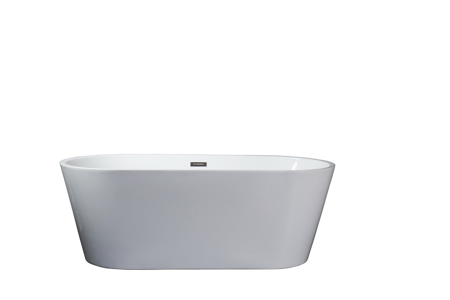 Melina Free Standing Acrylic Bathtub w/ Chrome Drain in size 59" / 63" / 67"