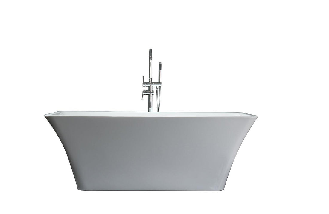 Vinter Free Standing Acrylic Bathtub w/ Chrome Drain in size 67"  - The Bath Vanities
