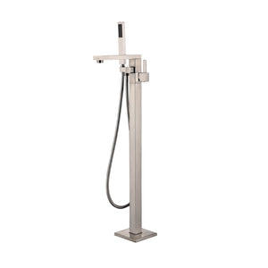 Mare Free Standing Bathtub Filler/Faucet w/ Handheld Showerwand in Brushed Nickel