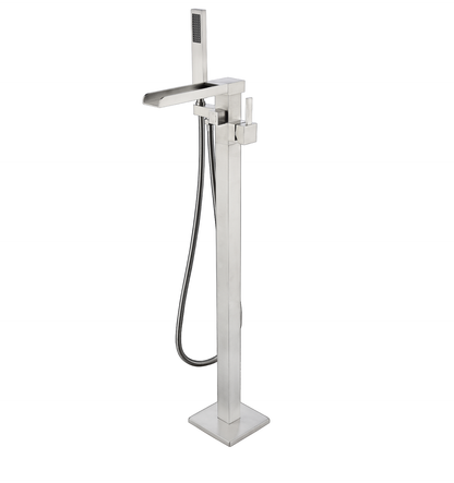 Cascata Free Standing Bathtub Filler/Faucet w/ Handheld Showerwand