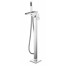 Load image into Gallery viewer, Chrome / Free Standing Bathtub Filler/Faucet w/ Handheld Showerwand - The Bath Vanities