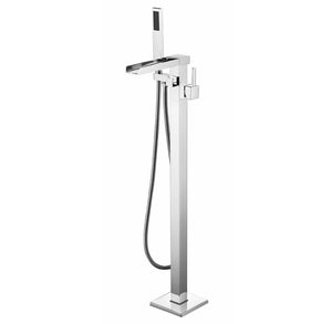 Chrome / Free Standing Bathtub Filler/Faucet w/ Handheld Showerwand - The Bath Vanities