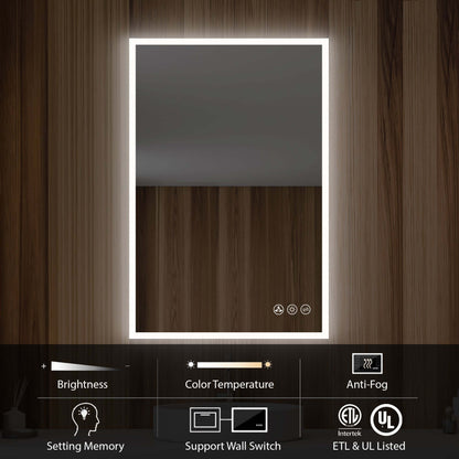 Blossom Beta LED Mirror Frosted Sides 24" x 36"