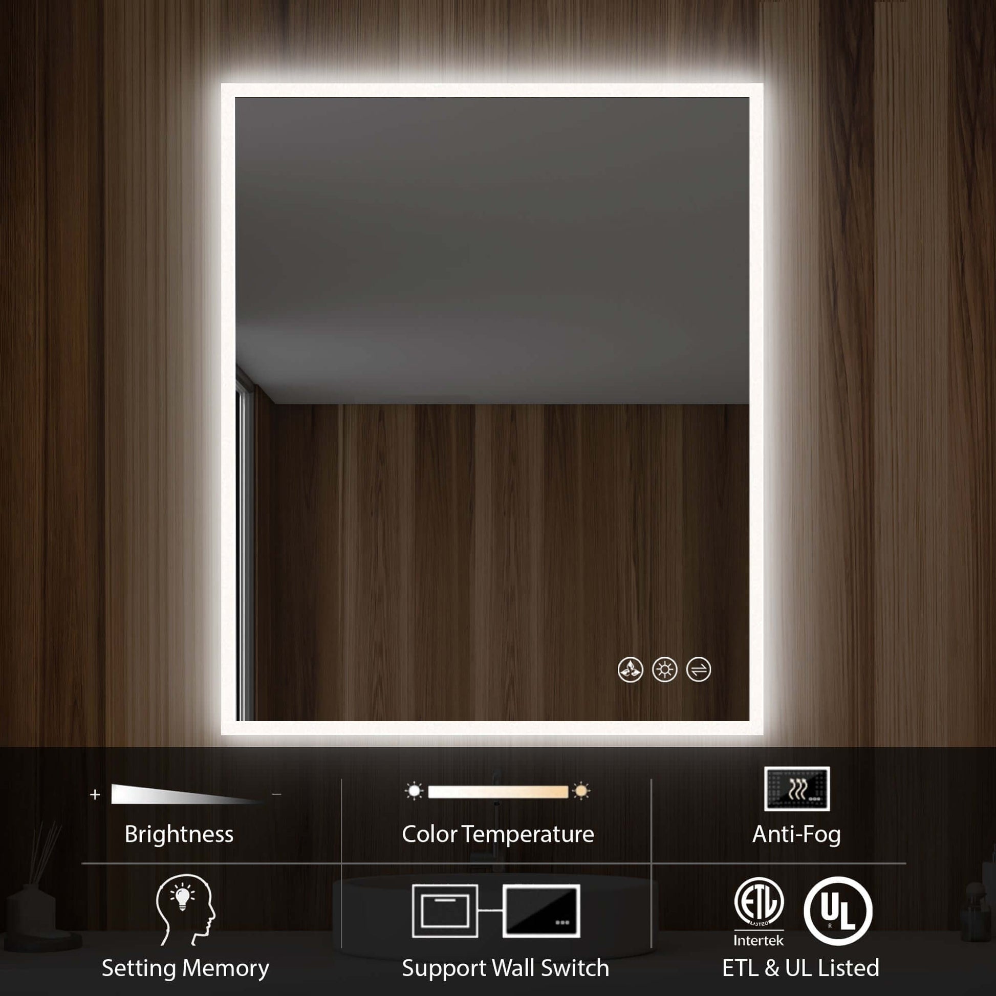 Blossom Beta LED Mirror Frosted Sides 30" x 36" 