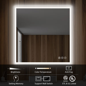 Blossom Beta LED Mirror Frosted Sides 36" x 36" 