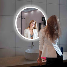 Load image into Gallery viewer, Blossom Orion Round LED Frosted Side Mirror, Adjustable Light, Built-In Defogger, 32&quot;