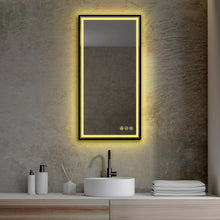 Load image into Gallery viewer, Blossom Stellar LED Mirror, 18&quot;x36&quot;, frame Black