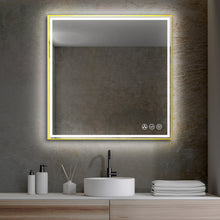 Load image into Gallery viewer, Blossom Stellar LED Mirror, 36&quot;x36&quot;, frame Gold