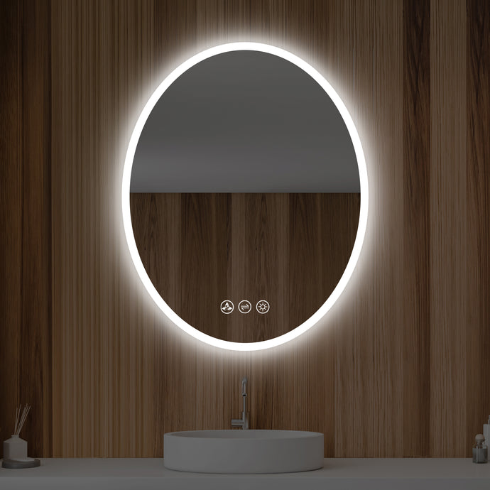 Blossom Oval LED Mirror Frosted Sideת Touch Control & Dual Mounting, 20
