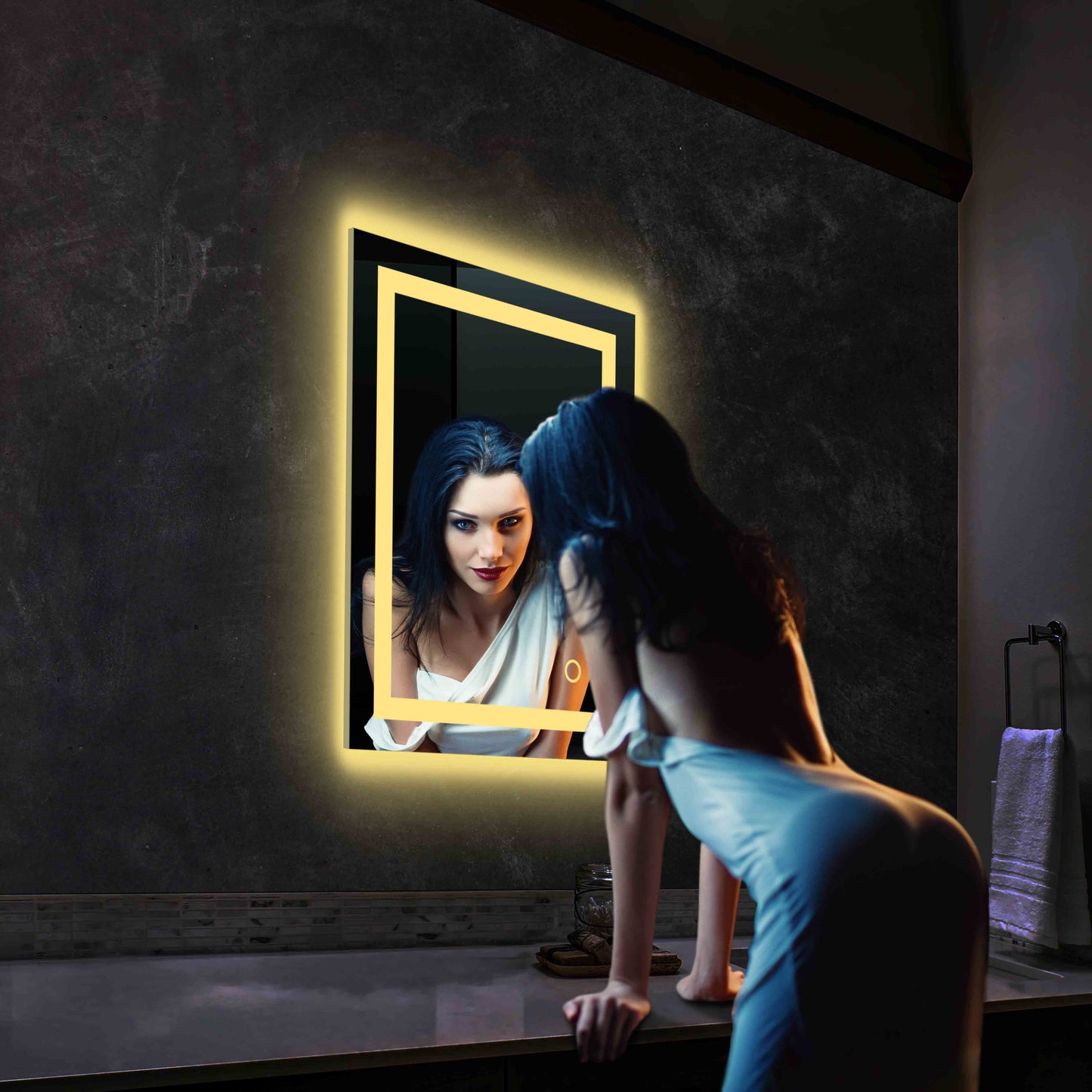 Blossom Lyra, Versatile LED Bathroom Mirror with Touch Control and Built-In Defogger