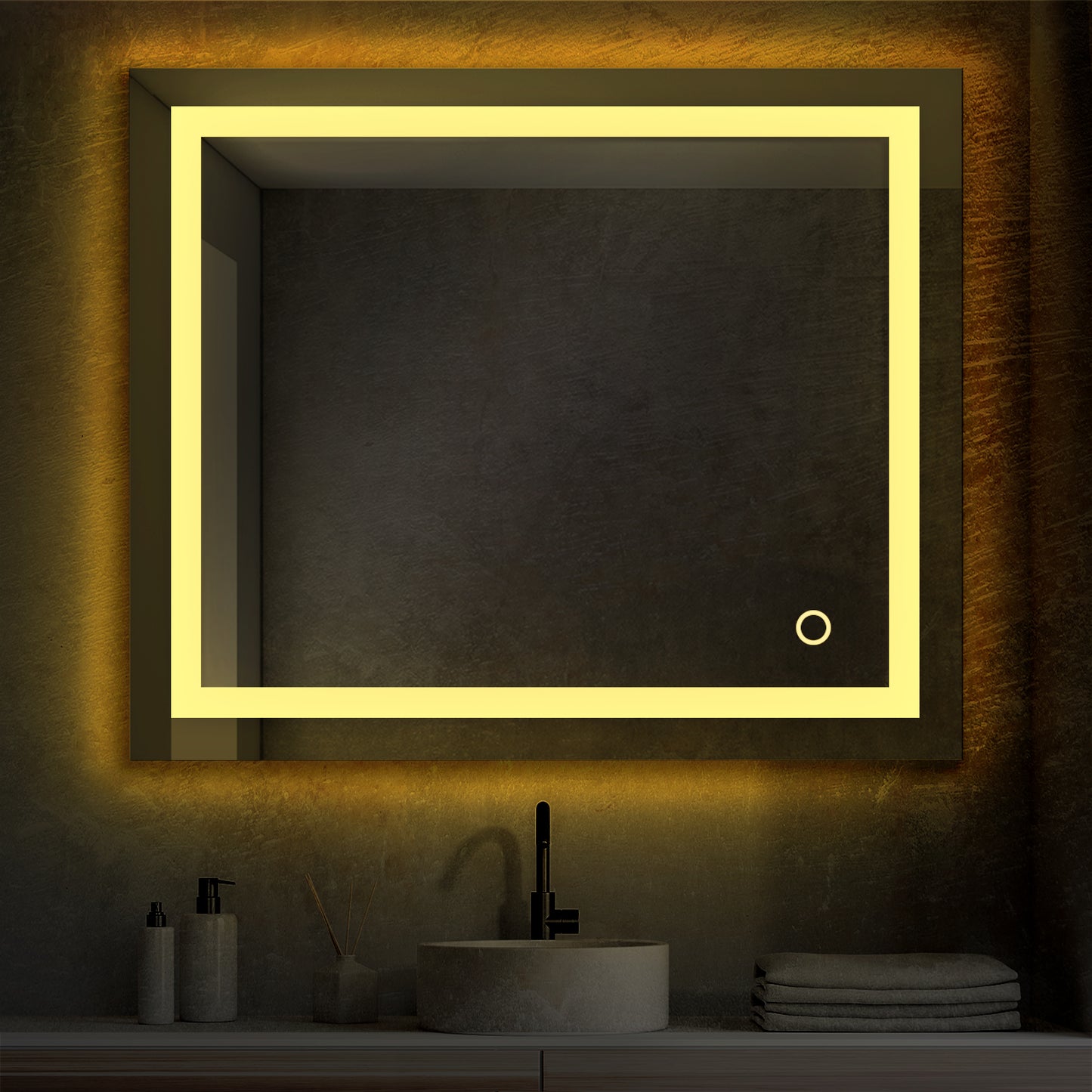 Blossom Lyra, Versatile LED Bathroom Mirror with Touch Control and Built-In Defogger