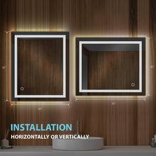 Load image into Gallery viewer, Blossom Lyra, Versatile LED Bathroom Mirror with Touch Control and Built-In Defogger