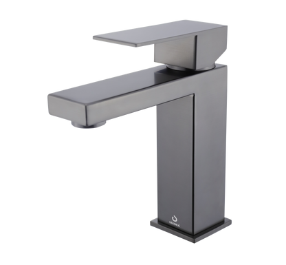 Monte Single Hole Bathroom Faucet in Gun Metal - The Bath Vanities