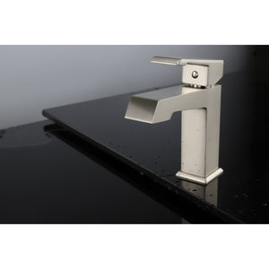 Labaro Brass Single Hole Bathroom Faucet in Chrome, Brushed Nickel or Rose Gold