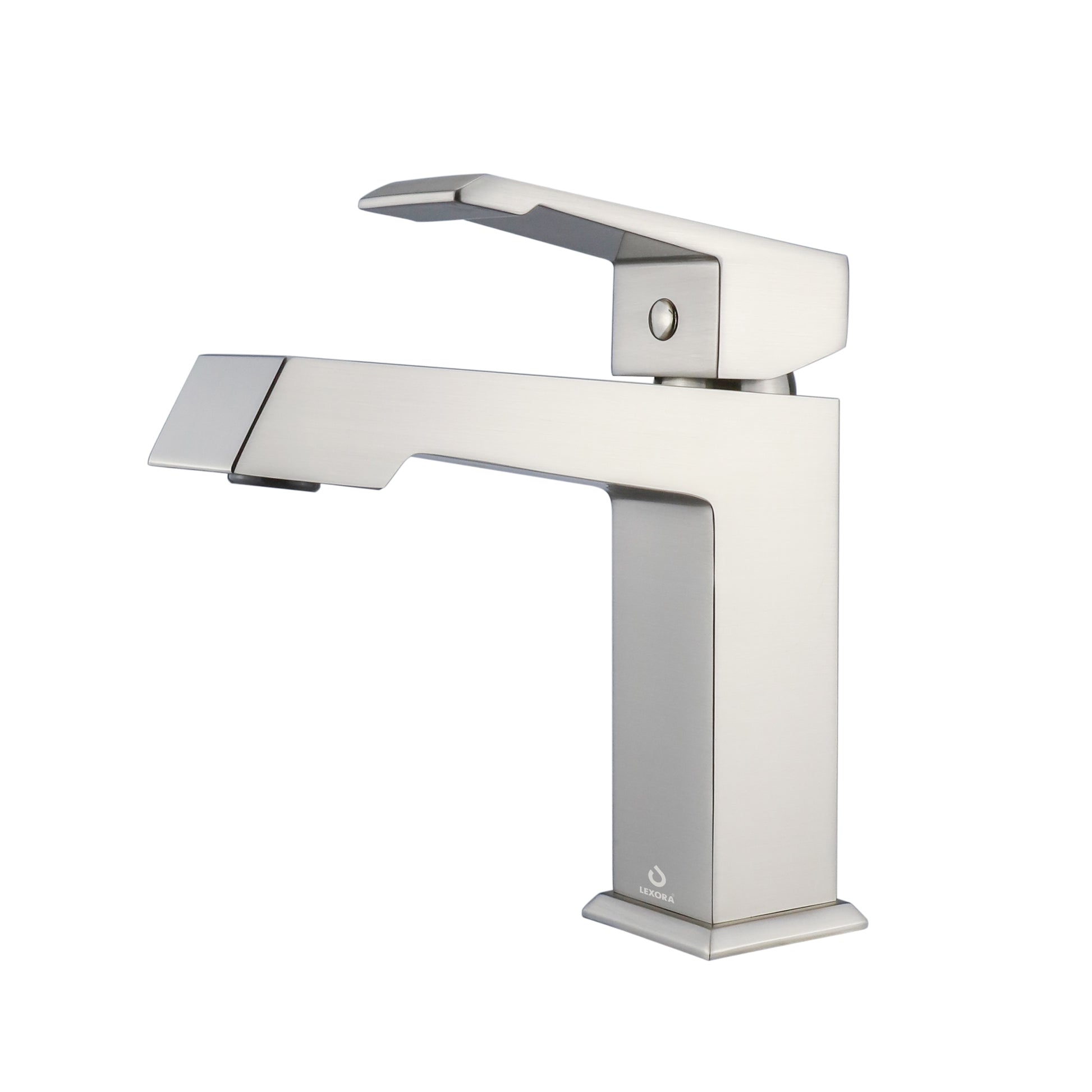 Labaro Brass Single Hole Bathroom Faucet in Brushed Nickel - The Bath Vanities