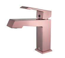 Load image into Gallery viewer, Labaro Brass Single Hole Bathroom Faucet in Rose Gold- The Bath Vanities