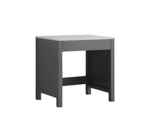 Load image into Gallery viewer, Jacques 30&quot; Make-Up Table, White Carrara Marble Top in Dark Grey  - The Bath Vanities