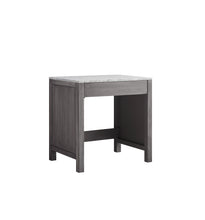 Load image into Gallery viewer, Jacques 30&quot; Make-Up Table, White Carrara Marble Top in Distressed Grey - The Bath Vanities