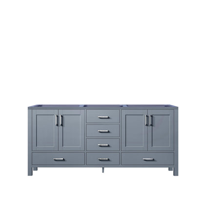 Jacques 60" White, Dark Grey, Distressed Grey Double Vanity, Available with White Carrara Marble Top, White Square Sink, 58" Mirror and Faucet - The Bath Vanities