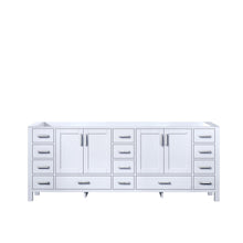 Load image into Gallery viewer, Jacques 84&quot; White, Dark Grey, Distressed Grey Double Vanity, Available with White Carrara Marble Top, White Square Sink, 34&quot; Mirror and Faucet - The Bath Vanities