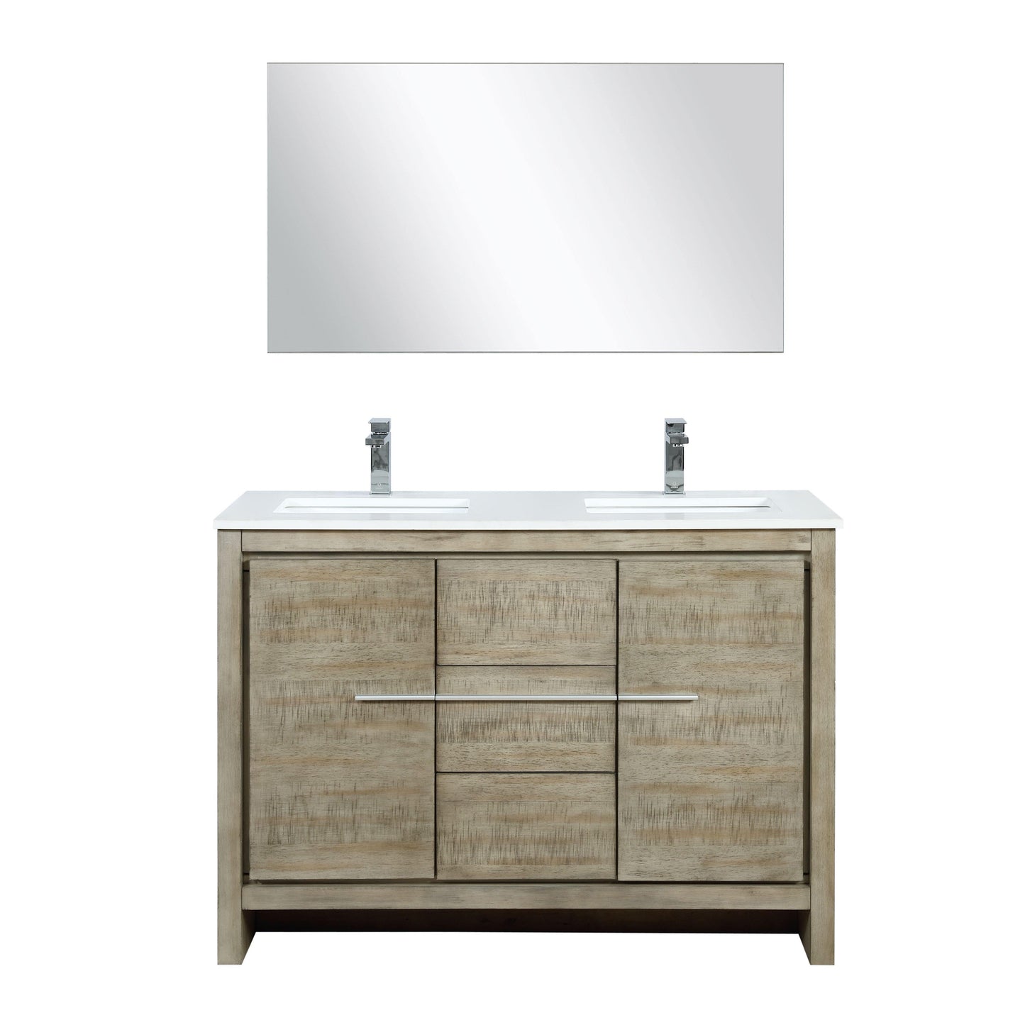 Lafarre 48" Rustic Acacia Double Bathroom Vanity Set - The Bath Vanities