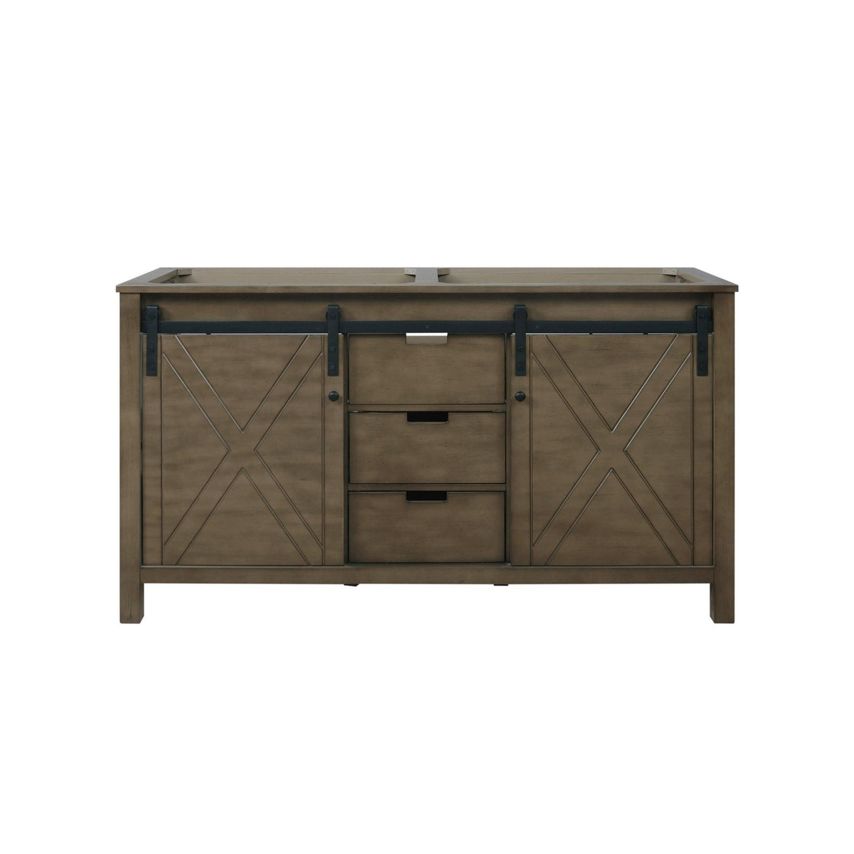 Marsyas 60" White, Dark Grey, Brown, Rustic Brown, Ash Grey Double Vanity, Available with White Carrara Marble Top and Quartz Top, White Square Sink, 24" Mirror and Faucet - The Bath Vanities