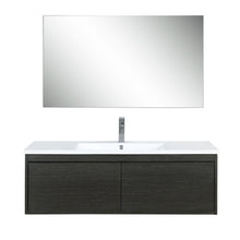 Load image into Gallery viewer, Sant 48&quot; Iron Charcoal Bath Vanity, Acrylic Composite Top with Integrated Sink with 43&quot; Frameless Mirror, Faucet Set with Pop-Up Drain and P-Trap