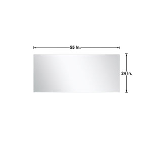 Sant 60" Iron Charcoal Double Vanity, 55" Frameless Mirror, Faucet