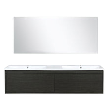 Load image into Gallery viewer, Sant 60&quot; Iron Charcoal Double Vanity, 55&quot; Frameless Mirror, Faucet