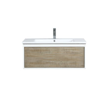Load image into Gallery viewer, Scopi 36&quot; Rustic Acacia Bath Vanity set, 28&quot; Frameless Mirror, Faucet