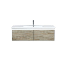 Load image into Gallery viewer, Scopi 48&quot; Rustic Acacia Bath Vanity set, 43&quot; Frameless Mirror, Faucet