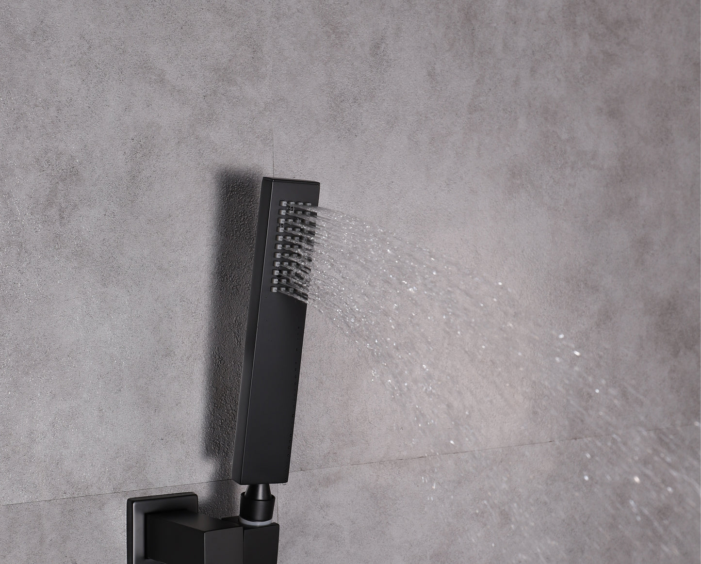 Monte Celo Set, 8" Square Rain Shower and Handheld in Chrome or Matte Black