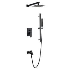 Load image into Gallery viewer, Cero Set, 8&quot; Square Rain Shower and Handheld in Matte Black - The Bath Vanities