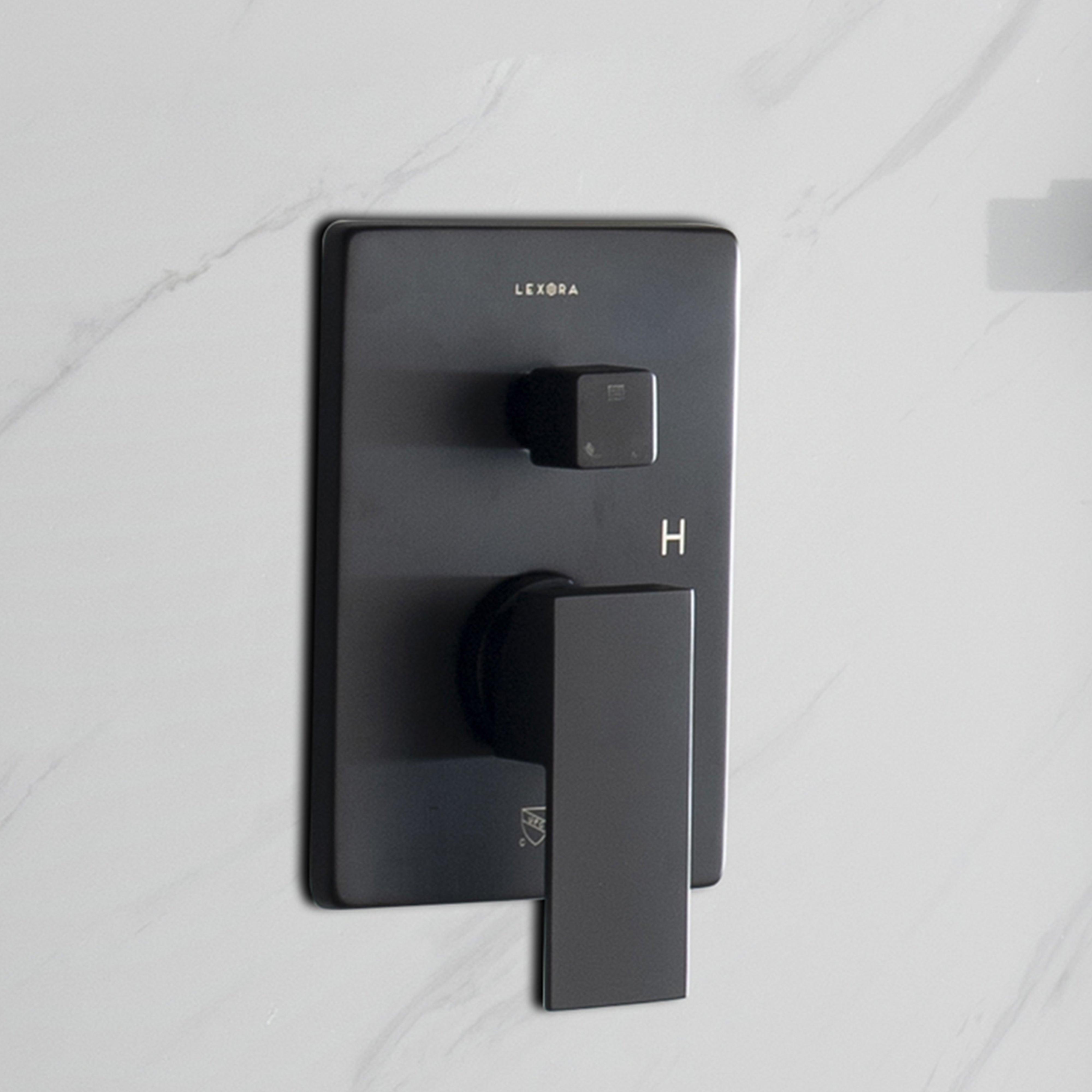 Cero Set, 8" Square Rain Shower and Handheld in Matte Black, Chrome or Brushed Nickel