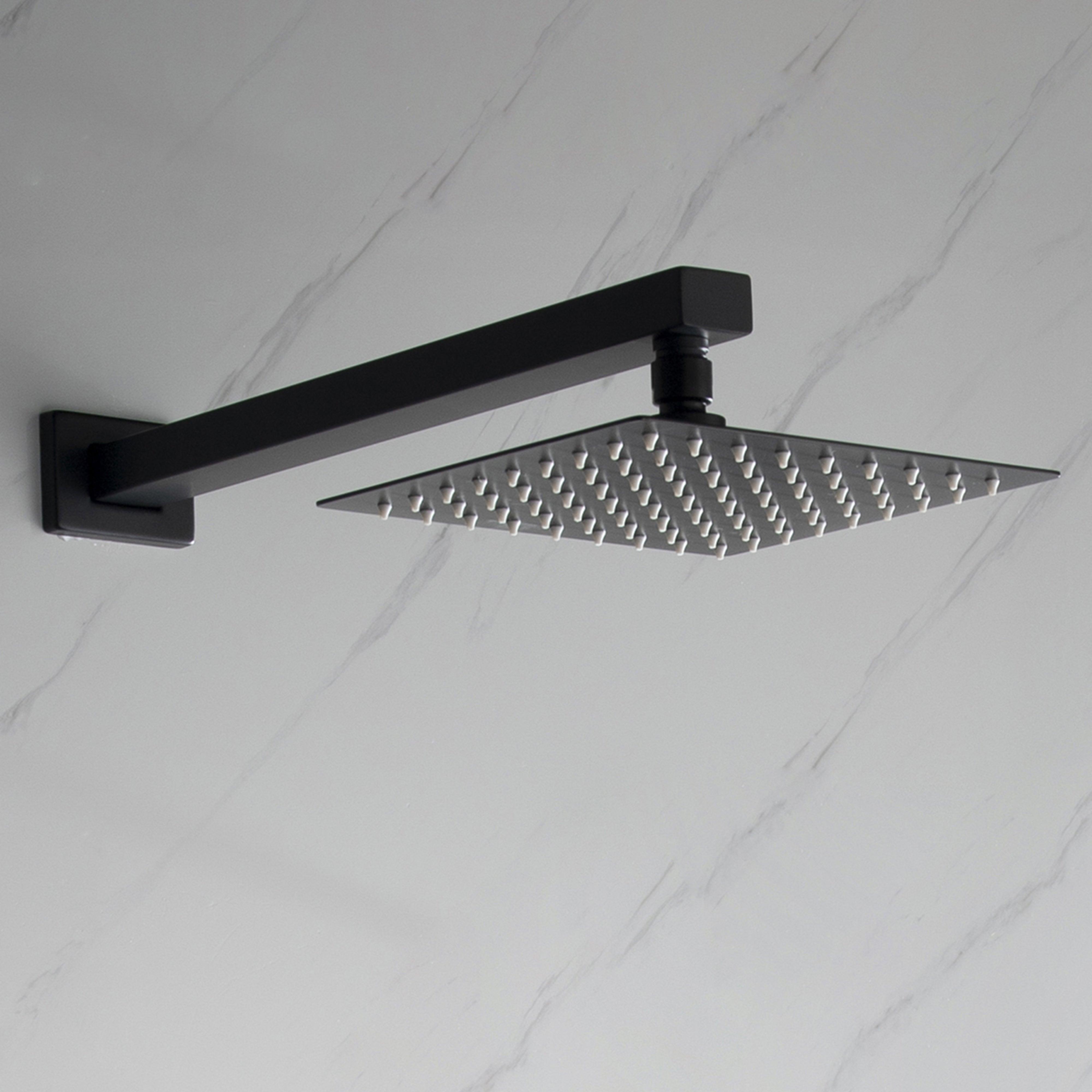 Cero Set, 8" Square Rain Shower and Handheld in Matte Black, Chrome or Brushed Nickel