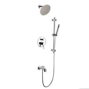 Luviah Set, 8" Round Rain Shower and Handheld in Chrome - The Bath Vanities