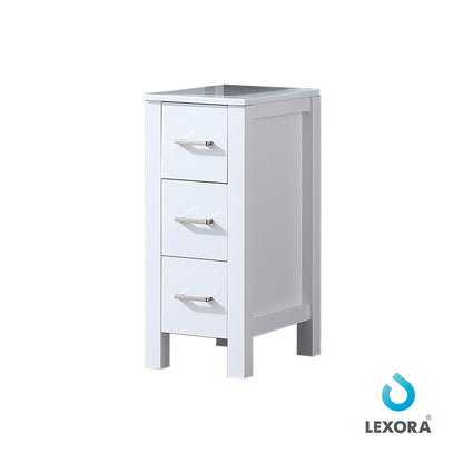 Volez 12" Side Cabinet, Phoenix Stone Top in White, Dark Grey or Navy Blue