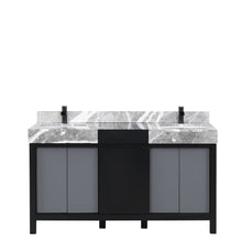 Load image into Gallery viewer, Zilara 60&quot; Double Vanity, Top, Sink with 28&quot; Frameless Mirror, Faucet Set