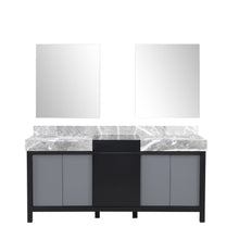 Load image into Gallery viewer, Zilara 72&quot; Double Vanity, Top, Sink with 28&quot; Frameless Mirrors, Faucet