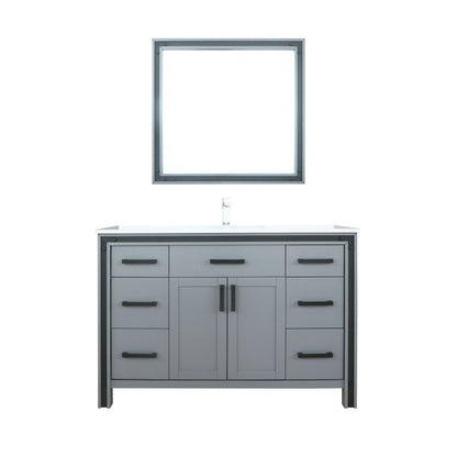 Ziva 48" Single Vanity, Top, Sink, 34" Mirror, Faucet