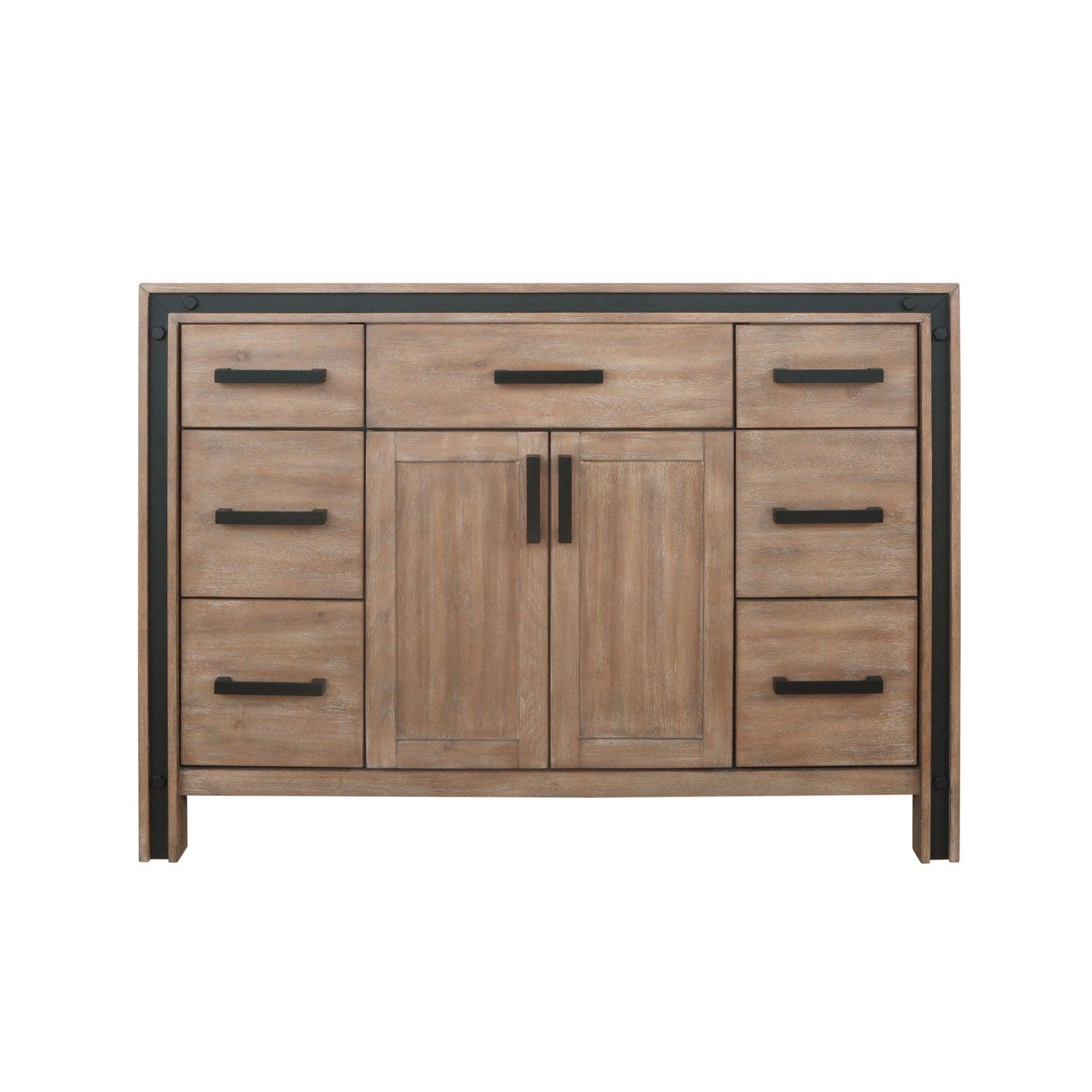 Ziva 48" Single Vanity, Top, Sink, 34" Mirror, Faucet