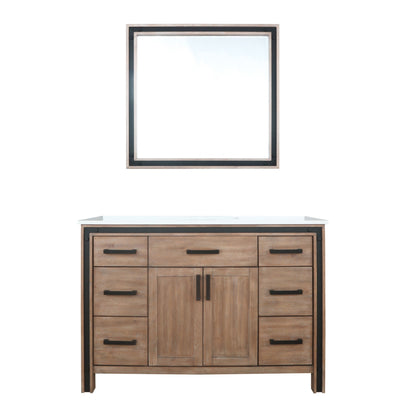 Ziva 48" Single Vanity, Top, Sink, 34" Mirror, Faucet