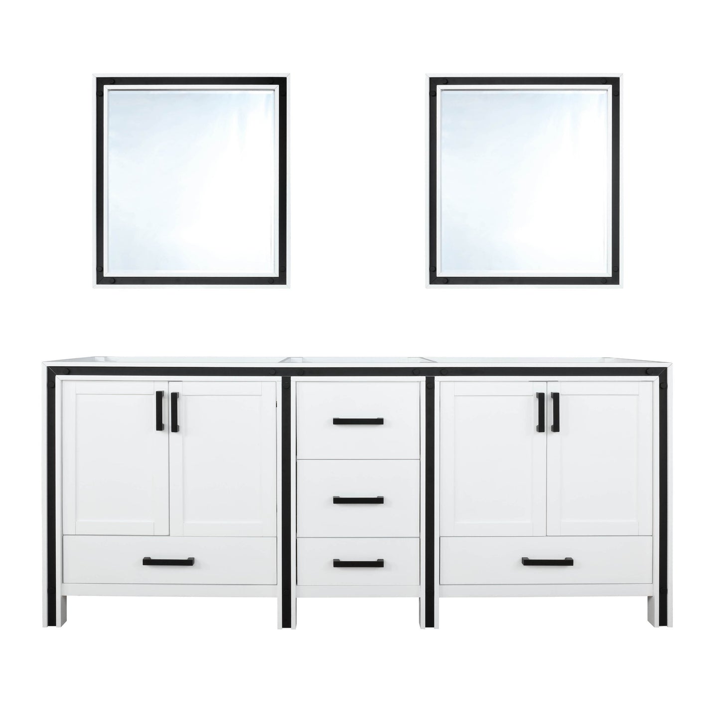 Ziva 72" White/Dark Grey/Rustic Barnwood Double Vanity set